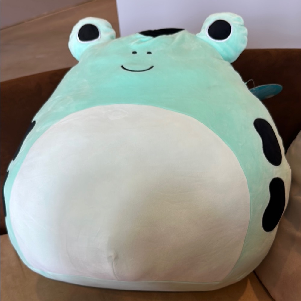 Cute Mint Green Frog Plush Pillow
